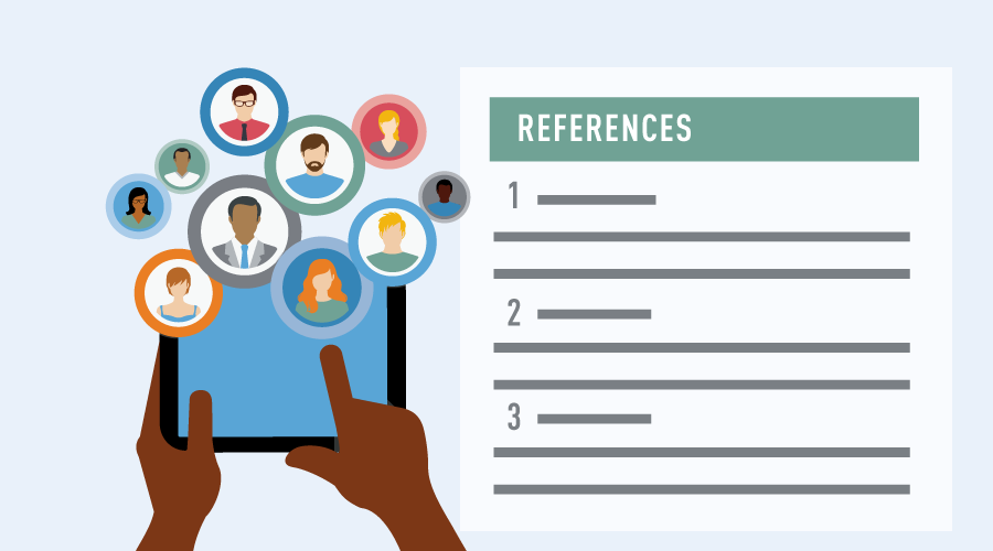 illustration of references source when applying for a job