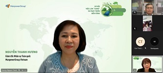 Bà Nguyễn Thanh Hương - Giám đốc Nhân sự MPG VN chia sẻ cùng các đại biểu