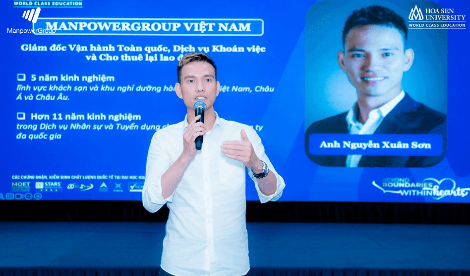 nguyen xuan son manpowergroup vietnam sharing labor market insights at student events career workshop