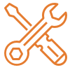 setting talormade service icon in orange line white background