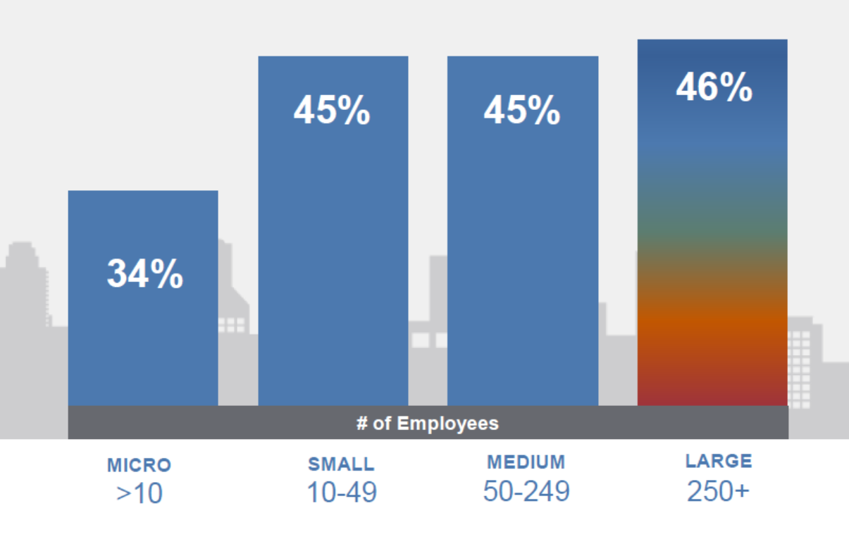 Company size hiring chart