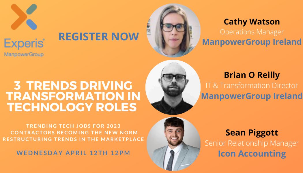 Webinar April 12th - The 3 Trends Driving Transformation in Technology Roles Thumbnail Image