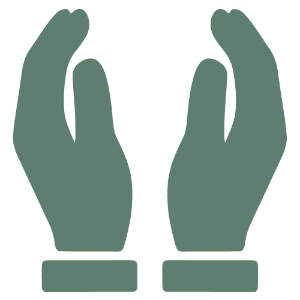 Two hands cupped, indicating support Icon