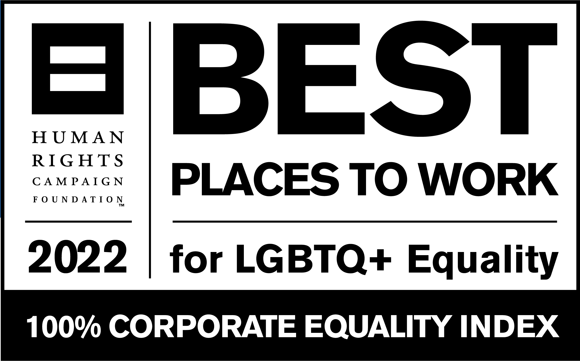 Best Place to Work for LGBTQ Equality 2022